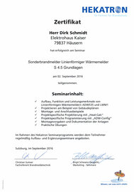 Dirk Schmidt, Seminar für Sonderbrandmelder Linienförmer Wärmemelder